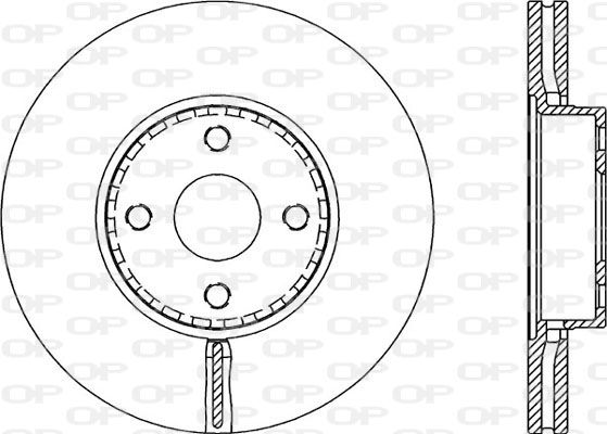 OPEN PARTS Тормозной диск BDA2155.20